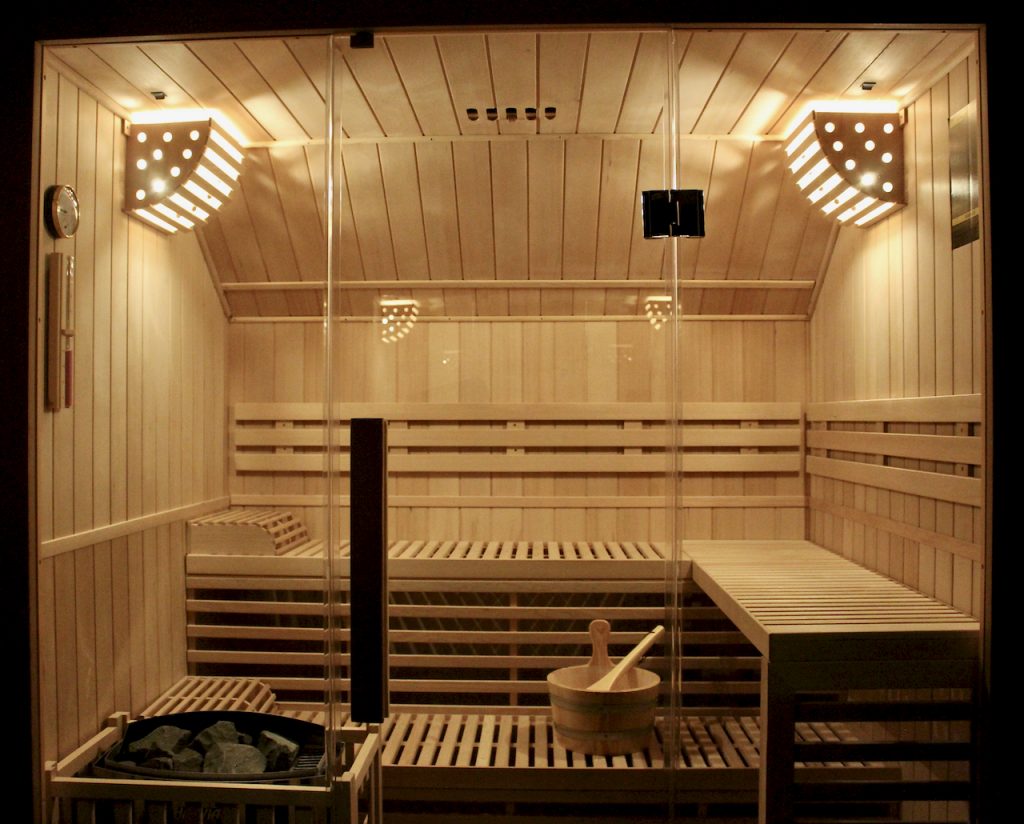 Sauna im Ferienhaus hey BEACHVILLA